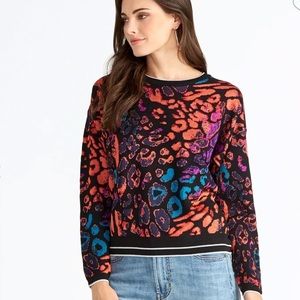 RACHEL Rachel Roy Multicolor Crew Neck Sweater
